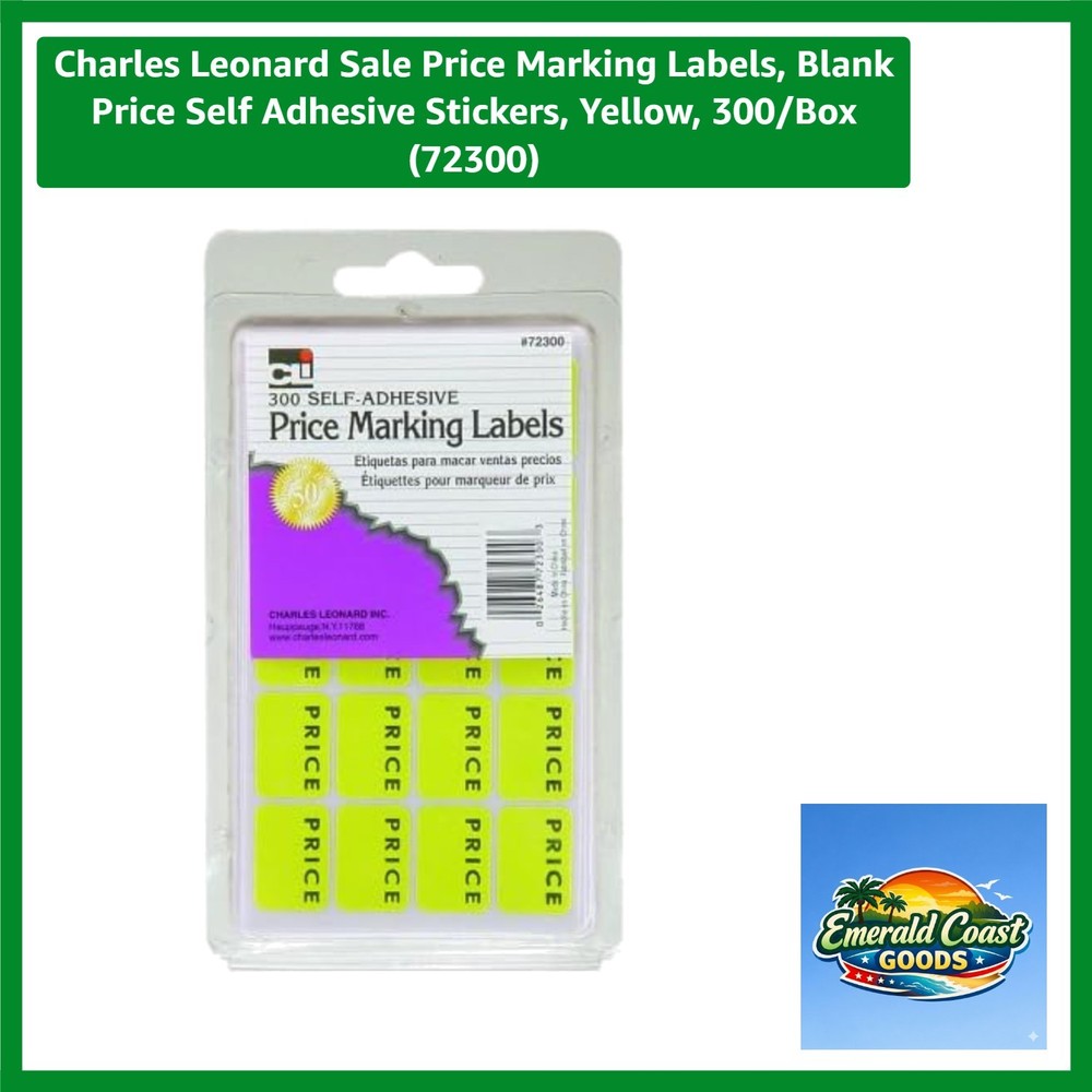 Sale Price Marking Labels, Blank Price Self Adhesive Stickers, Yellow, 300/Bo…