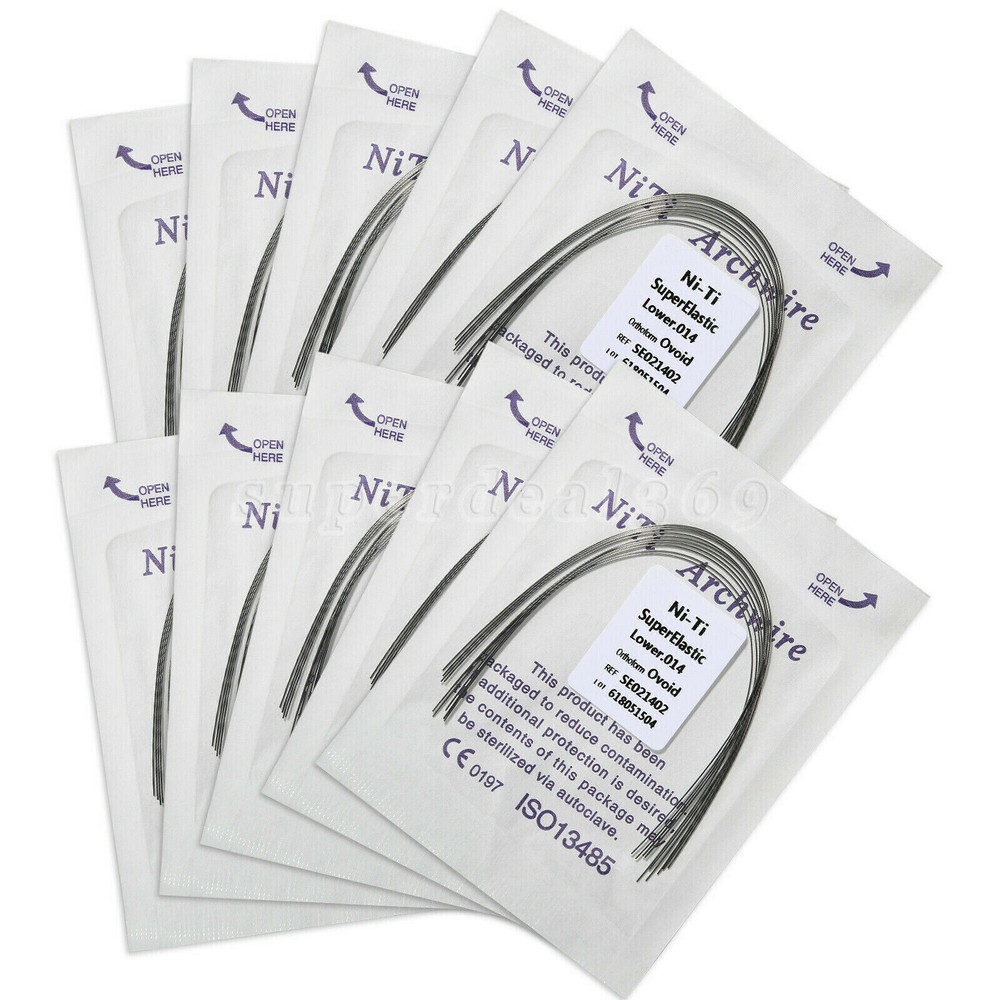 Dental Ortho Super Elastic Niti Arch Wire Round Ovoid Form for Bracket Braces