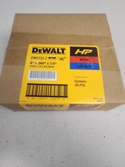 DEWALT DW 8725 6″ THIN HP METAL CUTTING WHEEL 25 Pack