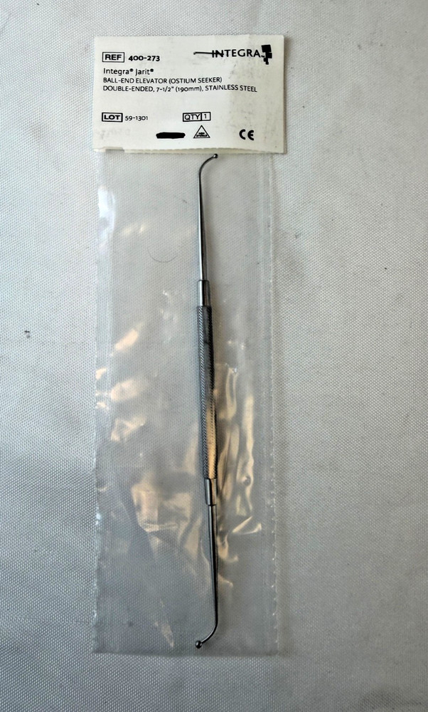 Integra Jarit 400-273 Ostium Seeker Double Ended Ball Tip Elevator 7.5″ ENT