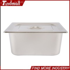 Findmall 2 Pack Hotel Pans 1/2 Size 6″ Deep Stainless Steel Steam Table with Lid