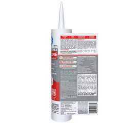 Tub and Tile Silicone 1 Caulk 10.1 Oz Kitchen and Bath Sealant White (12-Pack)