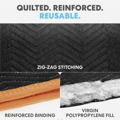 Simpli-Magic Heavy Duty Padded Moving Blankets 72 X 80 12 Pack