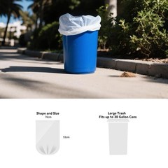 WAIKAS 30 Ggallon Trash Bags, Pack of 10 Large Trash Bags Garbage Bag, 76×93….