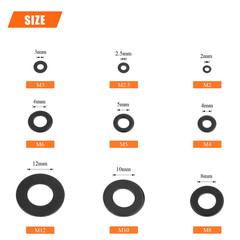 900 Pieces Black Zinc, Flat Washers Assorted Kit, Flat Washers, Metric Washers,