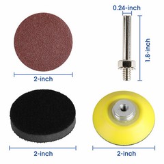 120pcs 2Inch 60-3000 Grit Mixed Sander Sanding Discs Pads Hook & Loop Sandpaper
