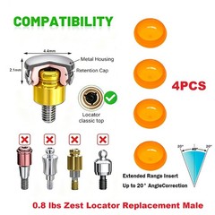 Dental Zest Locator Overdenture Attachment System Compatible Multiple Implant