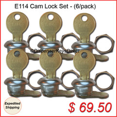 ASI – E114 Cam Lock Set “#L-001” – (6/pack.)