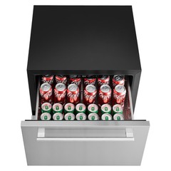 VEVOR 24 Inches Drawer Refrigerator Stainless Steel Dual Drawer Fridge for Home