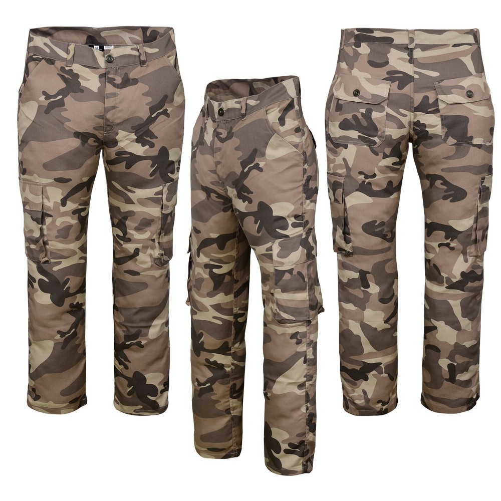 MEN’S CASUAL WORKWEAR CAMOUFLAGE CAMO OUTDOOR ARMY NORMAN TROUSERS PANTS