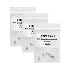 10PCs ETERFANT Dental Ortho Lingual Button Bondable MIM Direct Eyelet Round Base