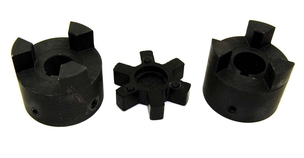 1″ L100 Flexible 3-Piece L-Jaw Coupling Coupler Set & Buna-N NBR Rubber Spider