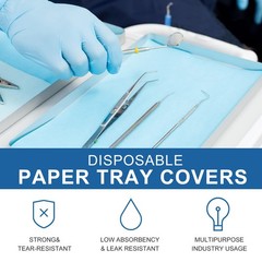 Disposable Tattoo Medical Dental Tray Covers Paper for Size B Trays -12.25″x8.5″