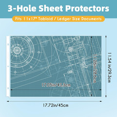 11X17 Inch Sheet Protectors (25-Pack) – Ledger Size Heavy Duty Clear Plastic Arc