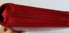 Franklin Covey Classic Red Soft Leather Zip Around Ring Binder Planner 8.5″ NEW