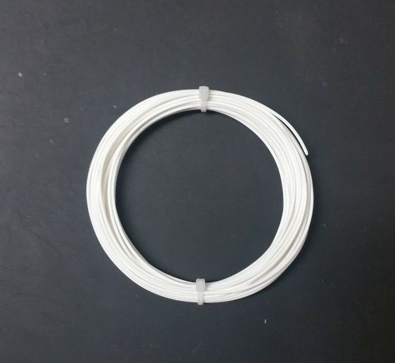 24 AWG White, Mil-Spec Wire, Type E (PTFE) Stranded Silver Plated Copper 25 ft