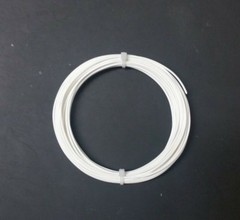 24 AWG White, Mil-Spec Wire, Type E (PTFE) Stranded Silver Plated Copper 25 ft