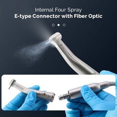 Dental 1:5 LED Contra Angle Standard Head Handpiece Fiber Optic Titanium Coated