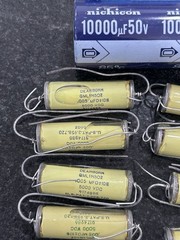 Vintage High Voltage Capacitor Lot Sprague Dearborn Hunts Nichicon 26 Pc Mixed