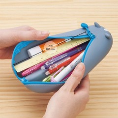 PuniLabo Zipper Pen Case/Pouch, Horizontal, 2.5″ x 7.9″, Calico Cat (A7781-7)