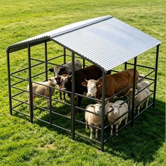 New 13×20FT Metal Livestock Shed Steel Shelter Cowshed for Farm Animal Free Ship