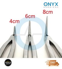 19″ Equine Dental Slim Line Fragment Forceps Long Nose Set 4cm 6cm 8cm