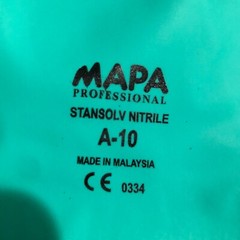 (9 PAIRS) MAPA PROFESSIONAL, STANSOLV NITRILE GLOVES SIZE, 10-10-1/2, FREE SHIP