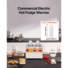 0.8×2 L Electric Bottle Warmer with Bottle Commercial Hot Fudge Warmer 86-185℉
