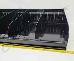 NSI Sheet Metal Shelf Bin 2′ Black for Interchangeable Displays with Dividers
