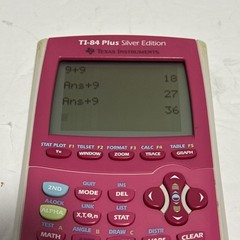 TI-84 Plus Silver Edition Pink Graphing Calculator Texas Instruments WORKS