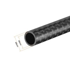 2Pcs Carbon Fiber Round Tube 8x6x330mm 3K Roll Wrapped Glossy for RC Airplane