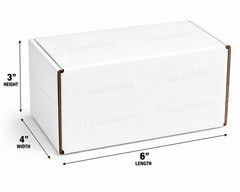 500 – 6x4x3 White Corrugated Shipping Mailer Packing Box Boxes 6 x 4 x 3 100 %