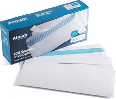 100 Self-Seal Security Envelopes, Windowless, Quick-Seal & Privacy Tint, 4⅛ x 9½