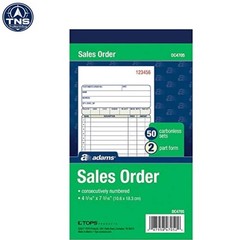 Sales Order Books 2-Part Carbonless 50 Sets per Book 3 Pack 4-3/16×7-3/16 inch