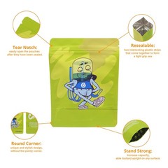100 PCS Smell Proof Zipper Stand Up Pouches – 3.5g 4 Styles Cute Cartoon Bags