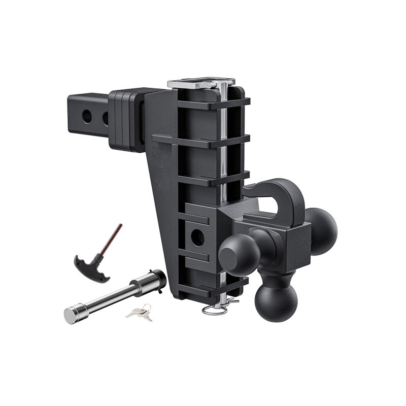 2″ Receiver 6″ Drop Hitch Adjustable Trailer Hitch 2-Ball /3-Ball 20000 LBS