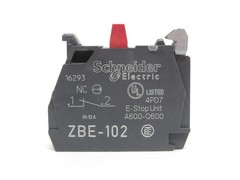 226586 New-No Box; Schneider ZBE102 Contact Block; 10A; 600VAC; 1-NC; 22mm