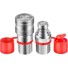 4 SETS 1/2″ Flat Face Hydraulic Coupler Quick Connect Skid Steer Bobcat