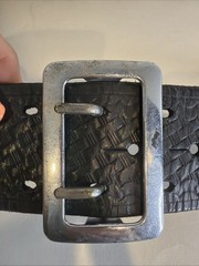 Tex Shoemaker & Sons Basketweave Leather Duty Belt 40” Holster Gun Belt + Buckle