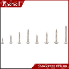 Findmall 780 PCS Pan Head Sheet Metal Screws Assortment Kit #4#6#8#10 Stainless
