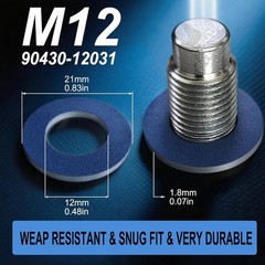 24PCS M12 Oil Drain Plug Gasket Aluminum Crush Washer for Toyota Lexus Scion