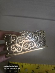 Brighton Scroll Office Business Card Holder Geneva Collection Silver Plated
