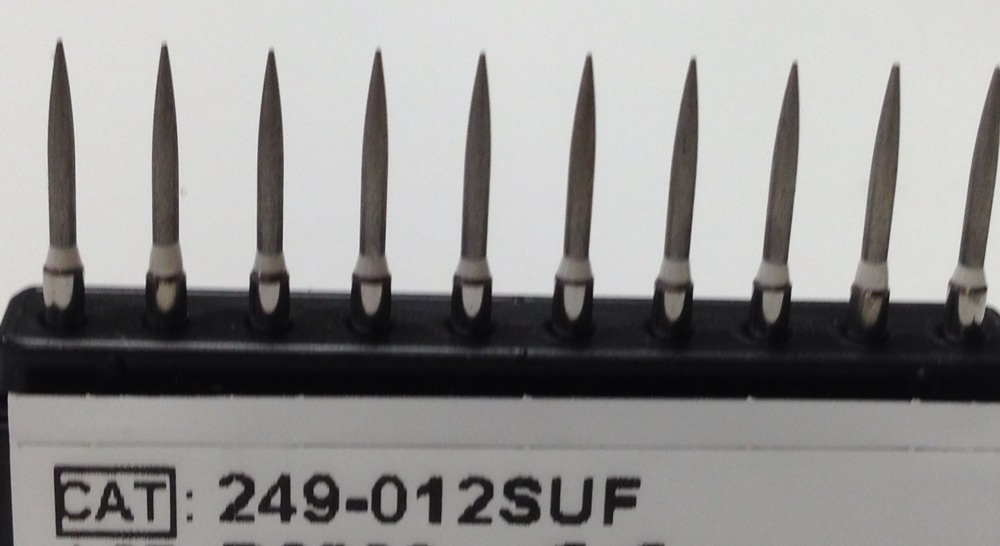polishing Diamond Burr Ultra Fine ( 20 ) Flame Shape (862) # 249-012S UF