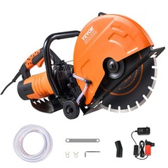 VEVOR 14” Electric Concrete Saw Wet/Dry Saw Cutter with Water Pump and Blade