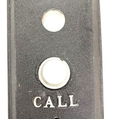 Original Cast Metal ELEVATOR Faceplate CALL Plaque – Mid Century Vintage