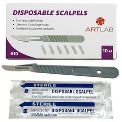 10 PCS STERILE DISPOSABLE SCALPELS #10-SINGLE USE-DENTAL, SURGICAL, DERMAPLANING