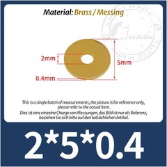 FLAT WASHERS FORM A – BRASS M2 M2.5 M3 M4 M5 M6 M8 M10 M12 M14 M16 M20 M22 M24