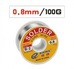2PCS New 63/37 0.8mm Rosin Core Solder Wire Flux Tin Lead Soldering Welding Reel