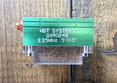 NDT Dual Element Contact Probe, NDT Systems Type DXR0248, 2.25 MHz