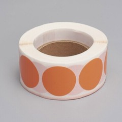 Orange Blank Sticker Labels 500 each per roll Great for Orders Crafts work & Fun